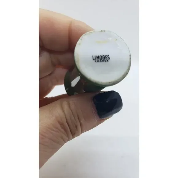 Vintage Limoges Miniature Pitcher Porcelain with 24k Gold Trim Courting Couple - Picture 8 of 10